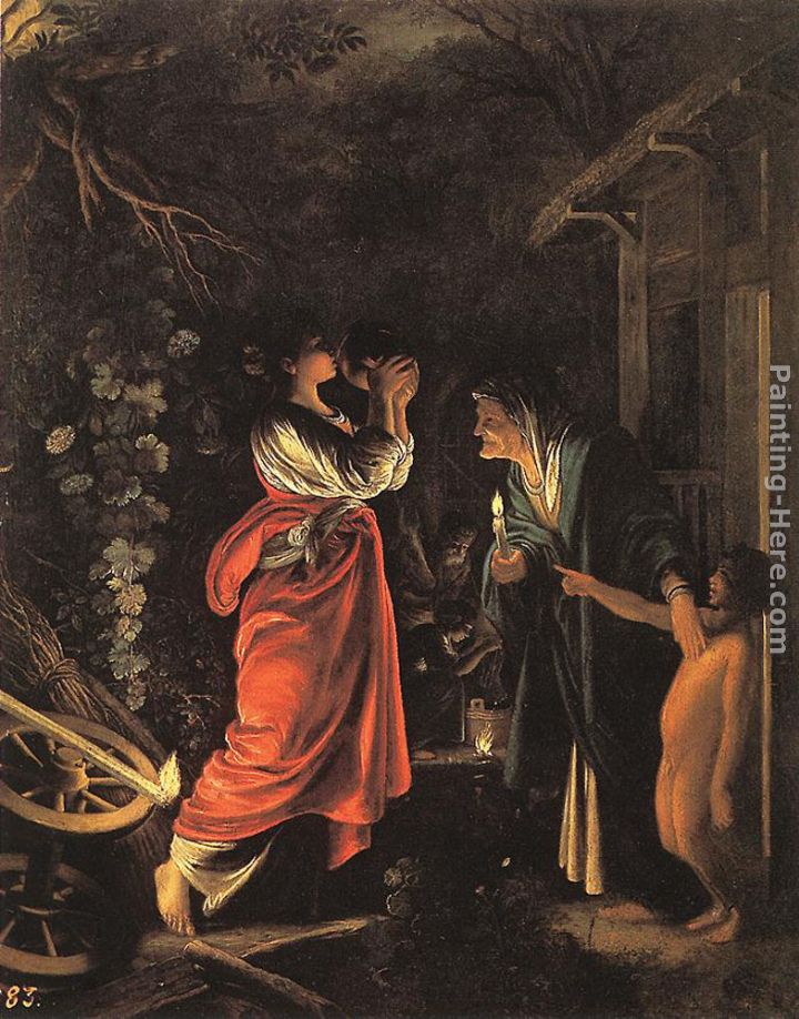 Ceres and Stellio painting - Adam Elsheimer Ceres and Stellio art painting